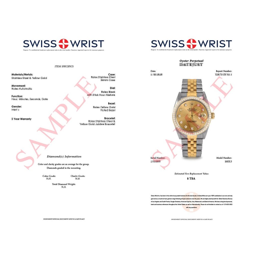 Pre-Owned Rolex 16013 Men's 36mm Datejust Watch Custom Champagne Diamond Dial &